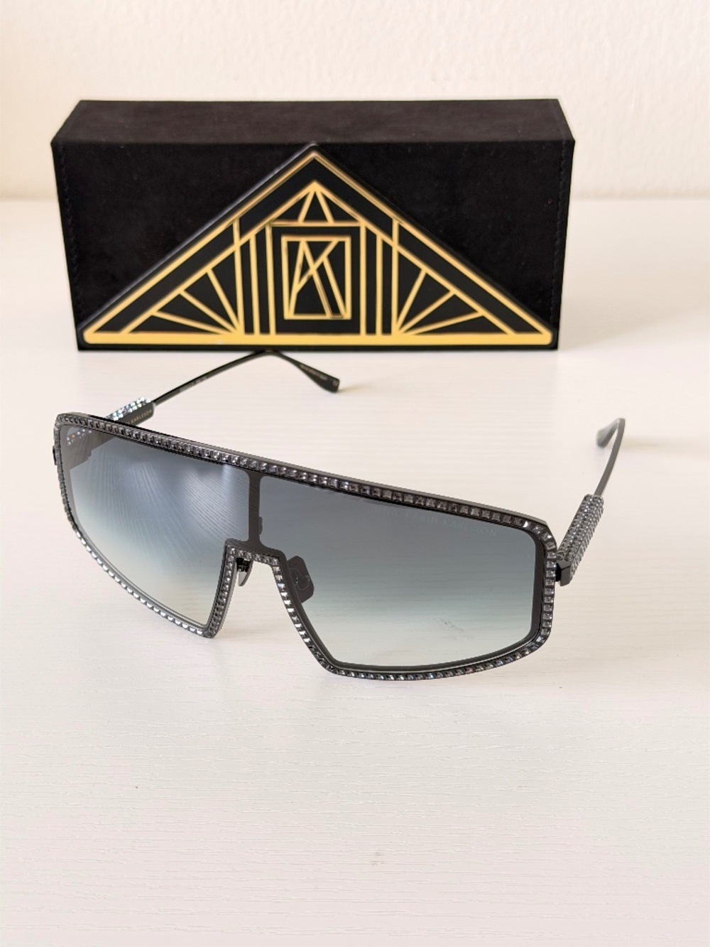 New Anna Karin Karlsson Sunglasses Black Shady Luv 2.0 Limited Edition Authentic